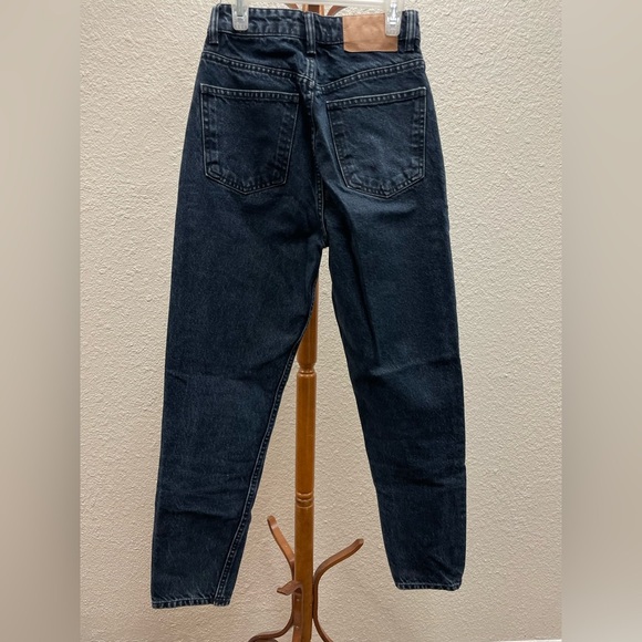 Zara High Rise Straight Leg Faded Black Jeans - Picture 2 of 3